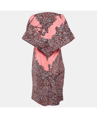 Women's Paris Pink Printed Silk Sleeveless Mini Dress