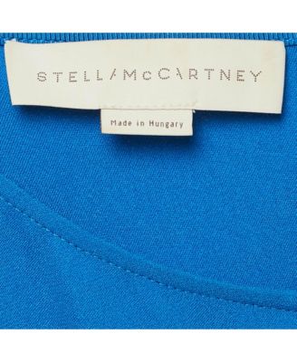 Women's Blue Stretch Crepe Asymmetric Mini Dress