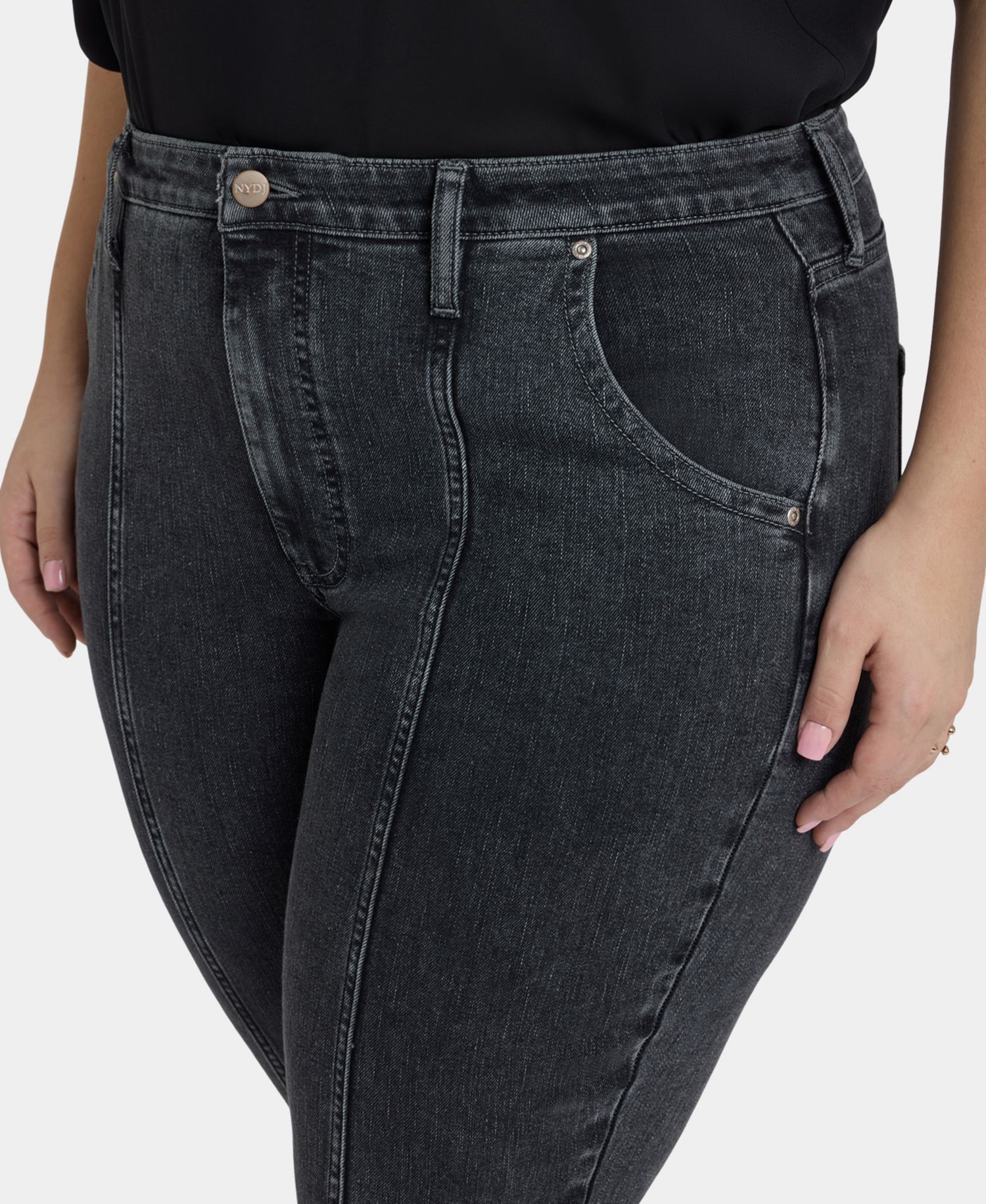 Plus Size Billie Mini Bootcut Seam Detail Jeans