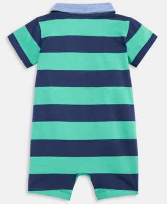 Baby Boys Polo Rugby Striped Sunsuit