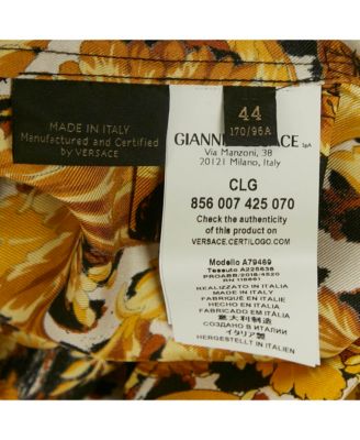 Women's Tribute Black Silk Wild Baroque Ss 1992 Shirt Dress