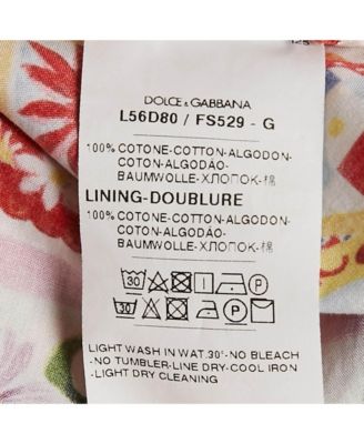 Women's Multicolor Carretto Con Rose Print Cotton Flouce Dress