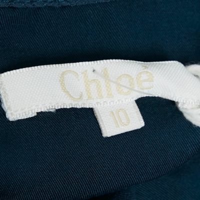 Women's Blue Crepe Ruffled Lace Overlay Detail Dress