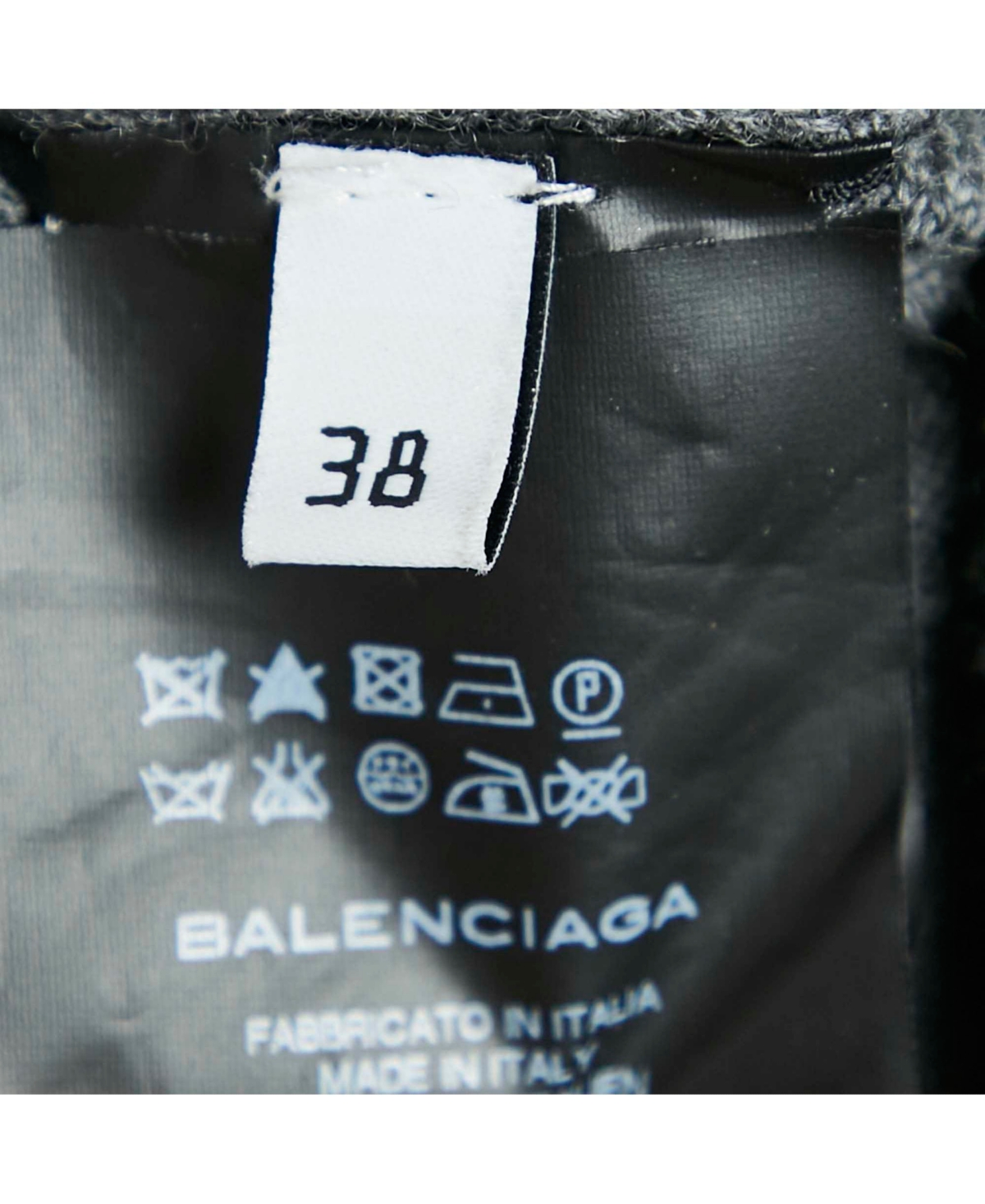 Pre-Owned Balenciaga Women's Monochrome Rib Knit T-Shirt Dress