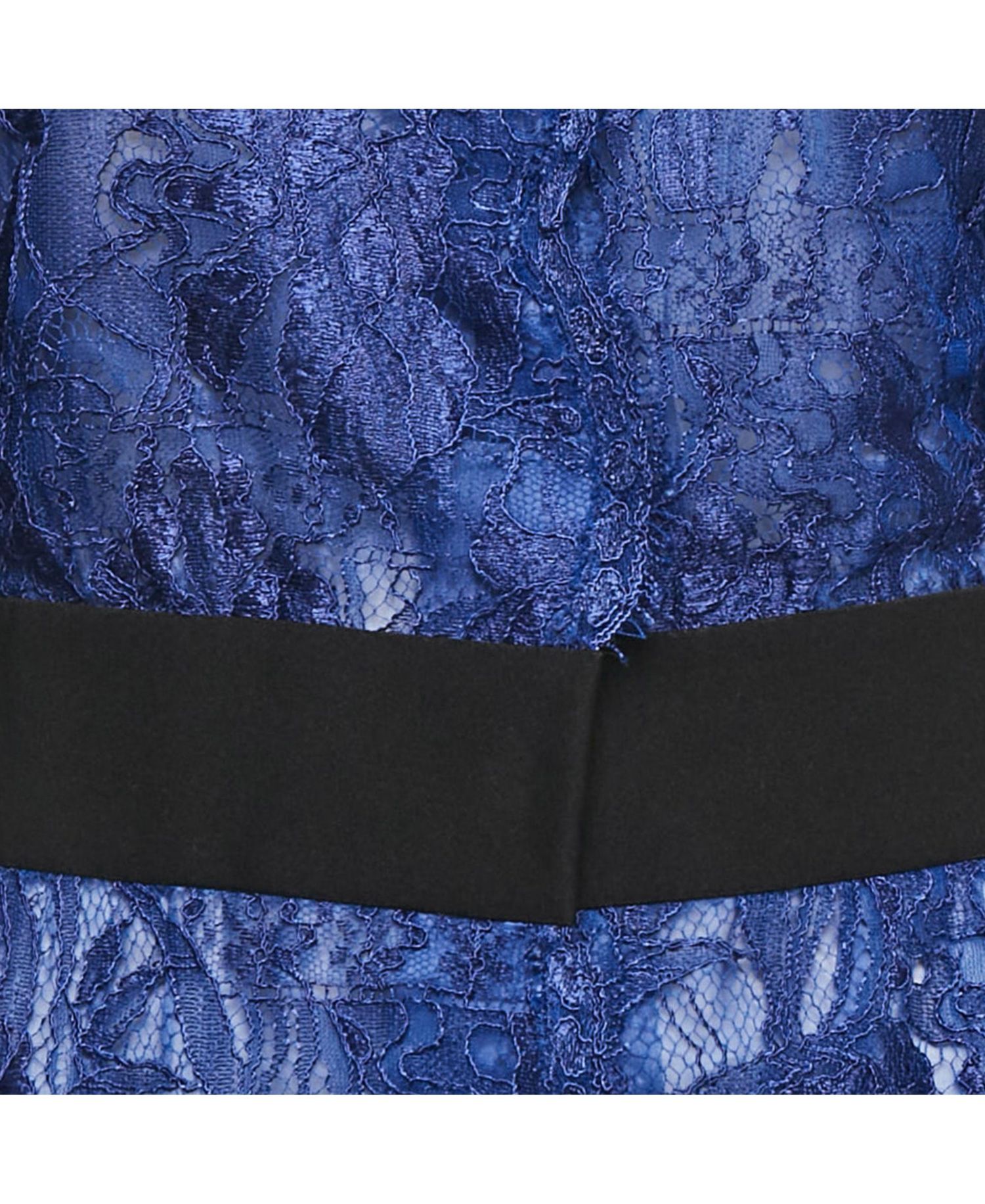 Women's Black Lace Button Front Midi Dress