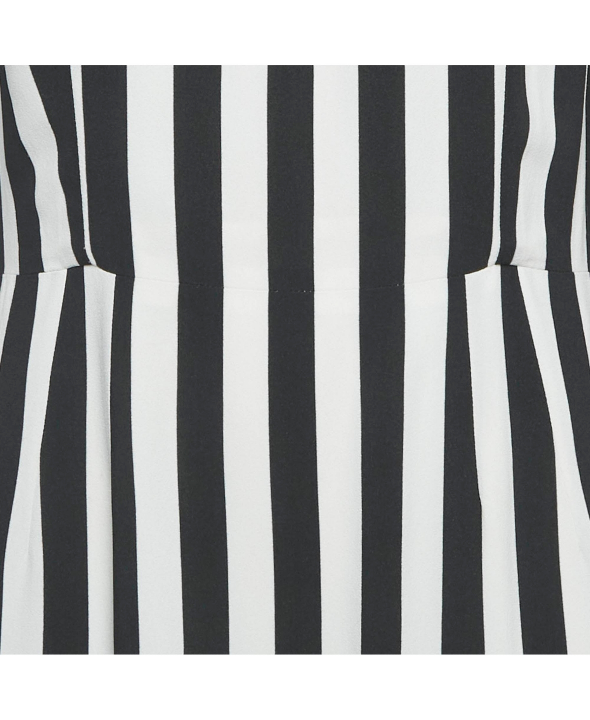 Pre-Owned Dolce & Gabbana Women's Black/white Stripe Crepe Midi Dress