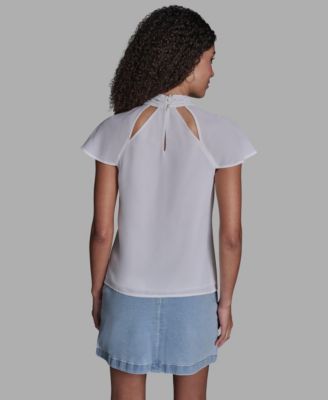 Women's High Neck Short-Sleeve Top