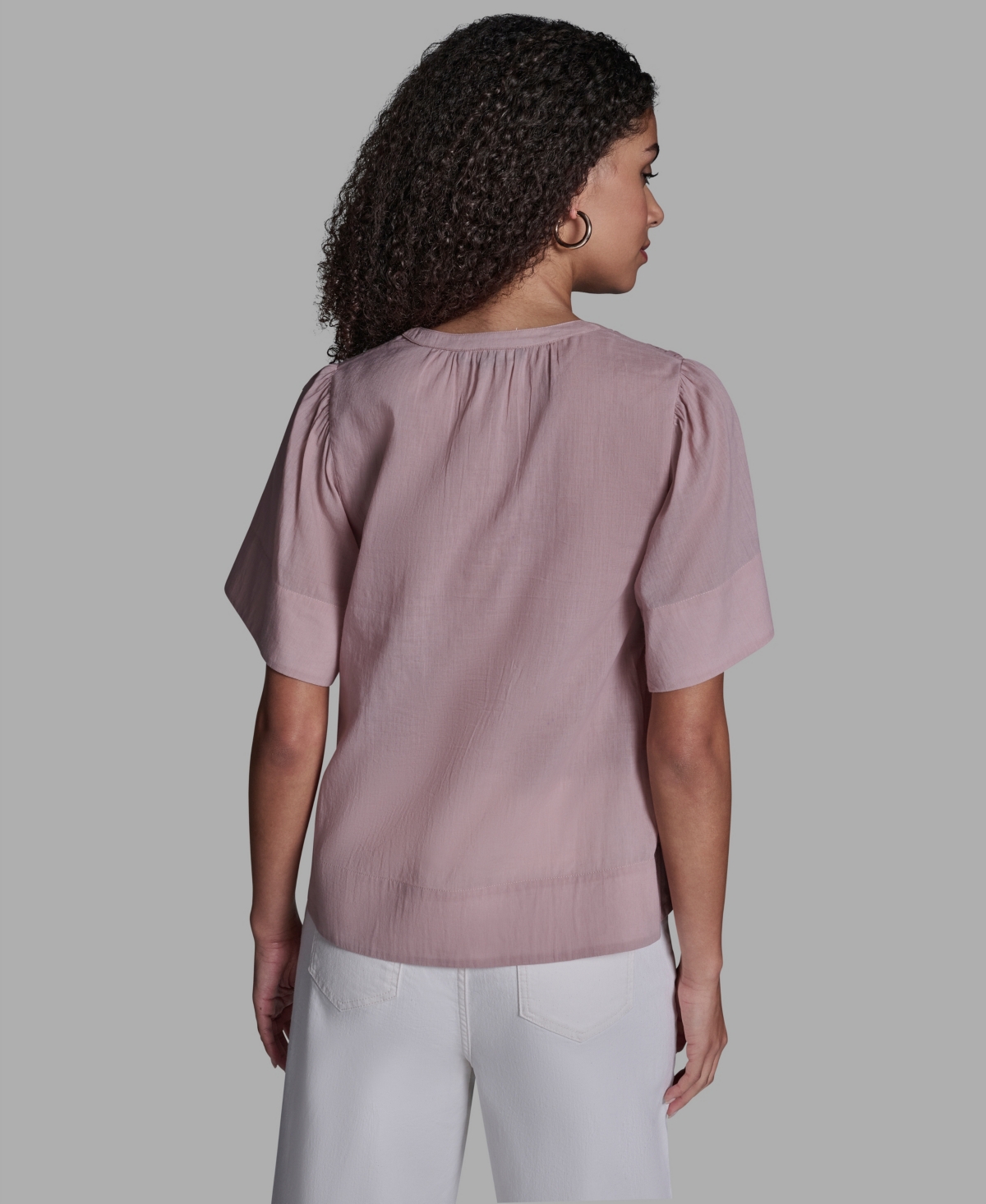 Bcbg Women's Short-Sleeve Smocked Top