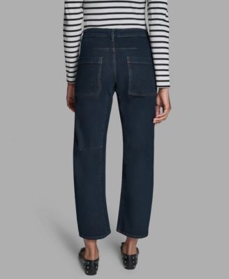 Women's Seamed Barrel Mid-Rise Jeans