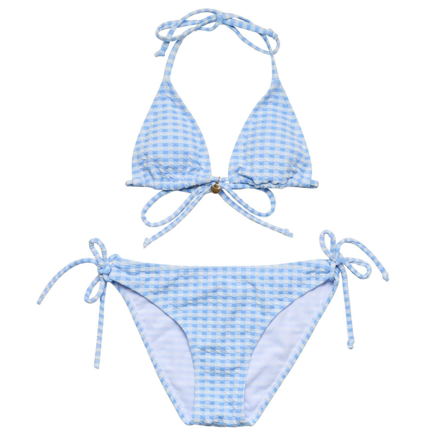 Big Girls Seaside Gingham Teen Triangle Bikini