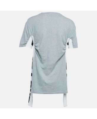 Women's Grey 'all Is Love' Cotton Ruched T-Shirt