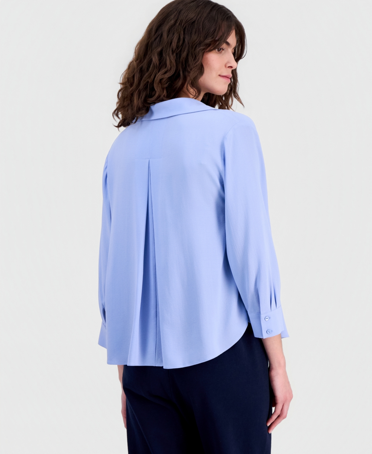 Eileen Fisher Women's Collared Silk Shirt