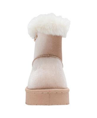 Girls' 1-13 Collared Rhinestone Boots