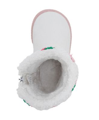 Girls' Toddler 5T-10T Embroidered Winter Boots