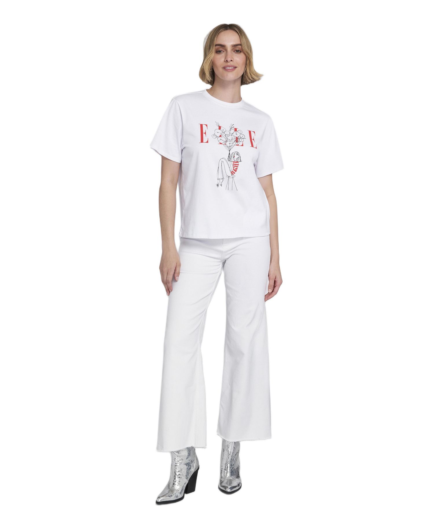 Women's Flowers Graphic Tee T-Shirt