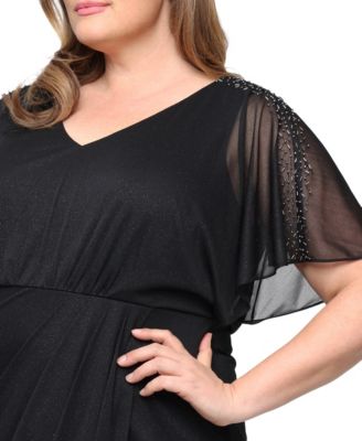 Plus Size V-Neck Maxi Dress