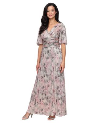 Petite Printed V-Neck A-Line Dress