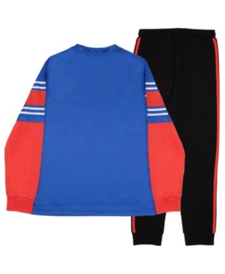 Super Big Boys Luigi and Bowser 2 Piece Long Sleeve T-Shirt and Jogger Pants Set