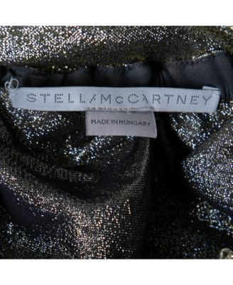 Women's Gold Lurex Gathered Brynn Asymmetrical Skirt