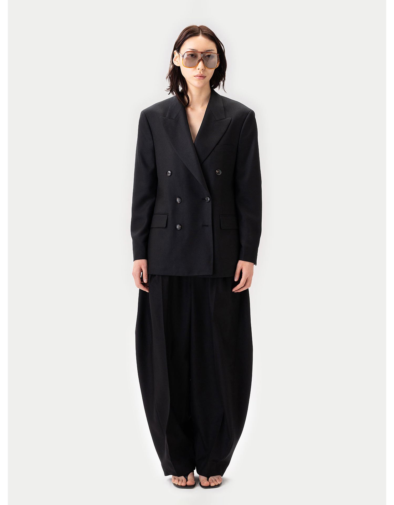 Women's Double-Breasted Cashmere Suit Blazer