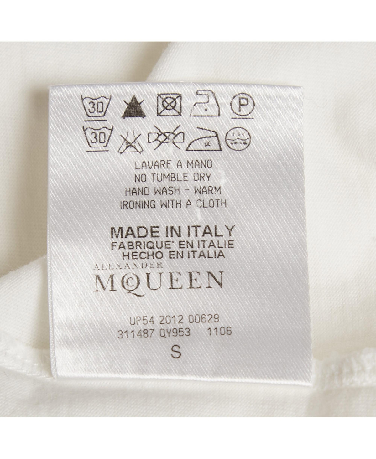 Pre-Owned Alexander Mcqueen Women's Embroidered Jersey V-Neck T-Shirt