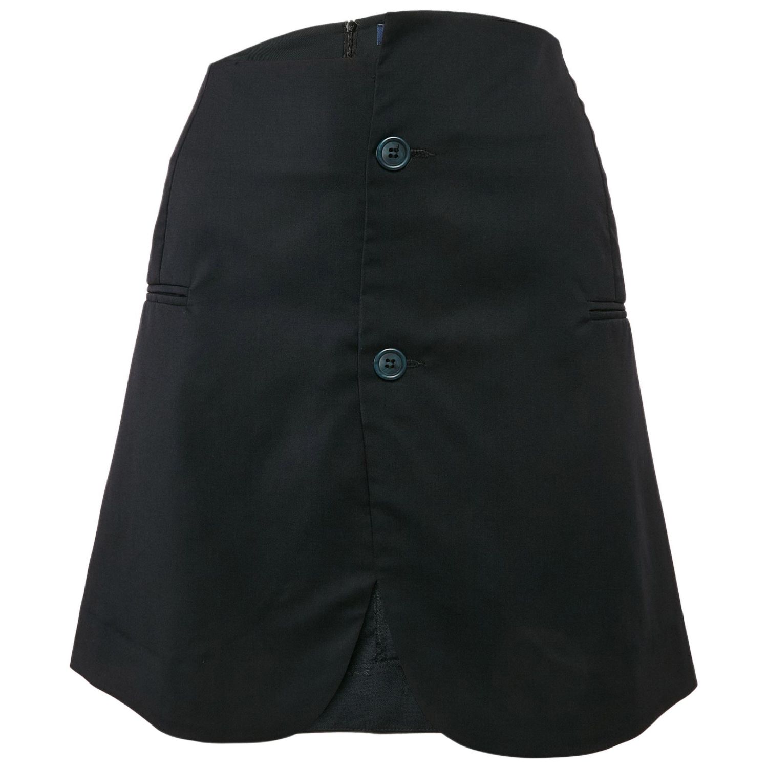 Women's Navy Blue Gabardine Mini Skirt