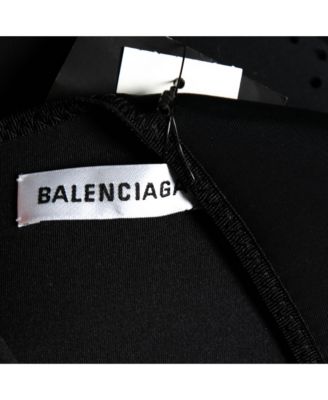 Women's Black Perforated Neoprene Piaf Top