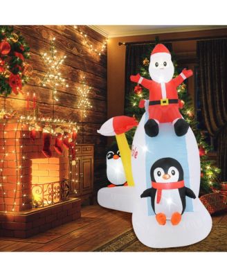 6 Ft Christmas Inflatable with LED lights Indoor/Outdoor Lighted Xmas Inflatable