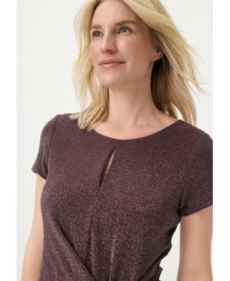 Women's Sparkle Faux Wrap Dress