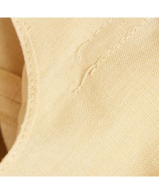 Women's Yellow Linen Drape Style La Jupe Pencil