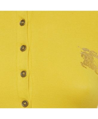 Women's Brit Logo Foil Print Cotton Polo T-Shirt