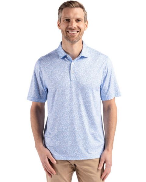 Мужское поло Cutter & Buck Big & Tall Pike Eco Flora Print Recycled Polo Shirt, цвет: Atlas