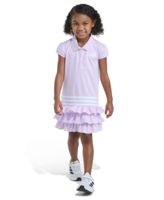 Girls' 2T-6X Ribbed Polo Collar Dress