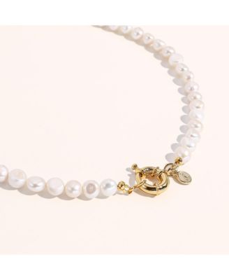 9–11 mm Freshwater Baroque Pearl Necklace with 18K Plated Clasp