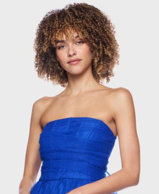 Juniors' Strapless Bow Detail Short Dress