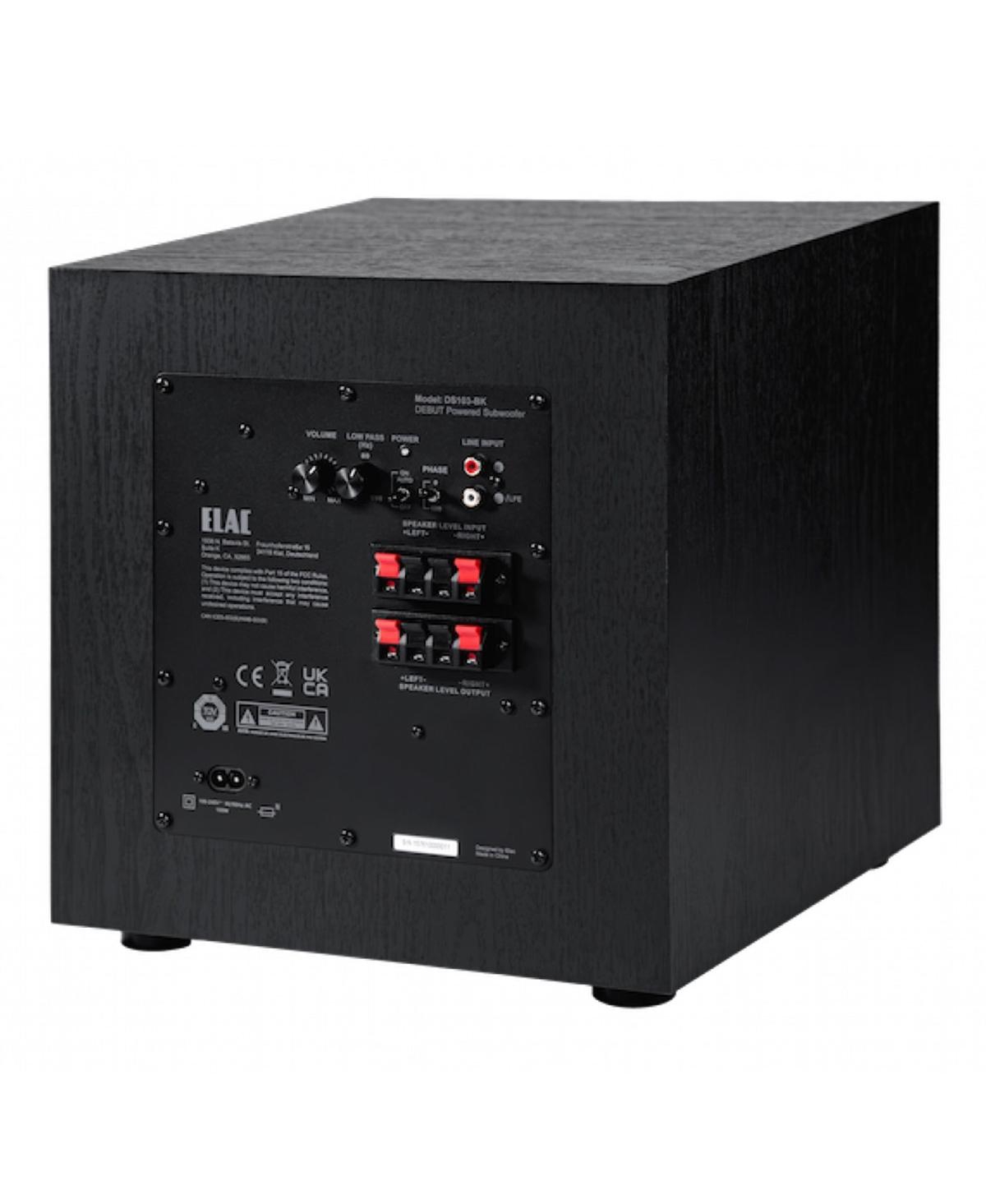 Elac DS103 Debut 3.0 Series 10 Inch 100W Powered Subwoofer