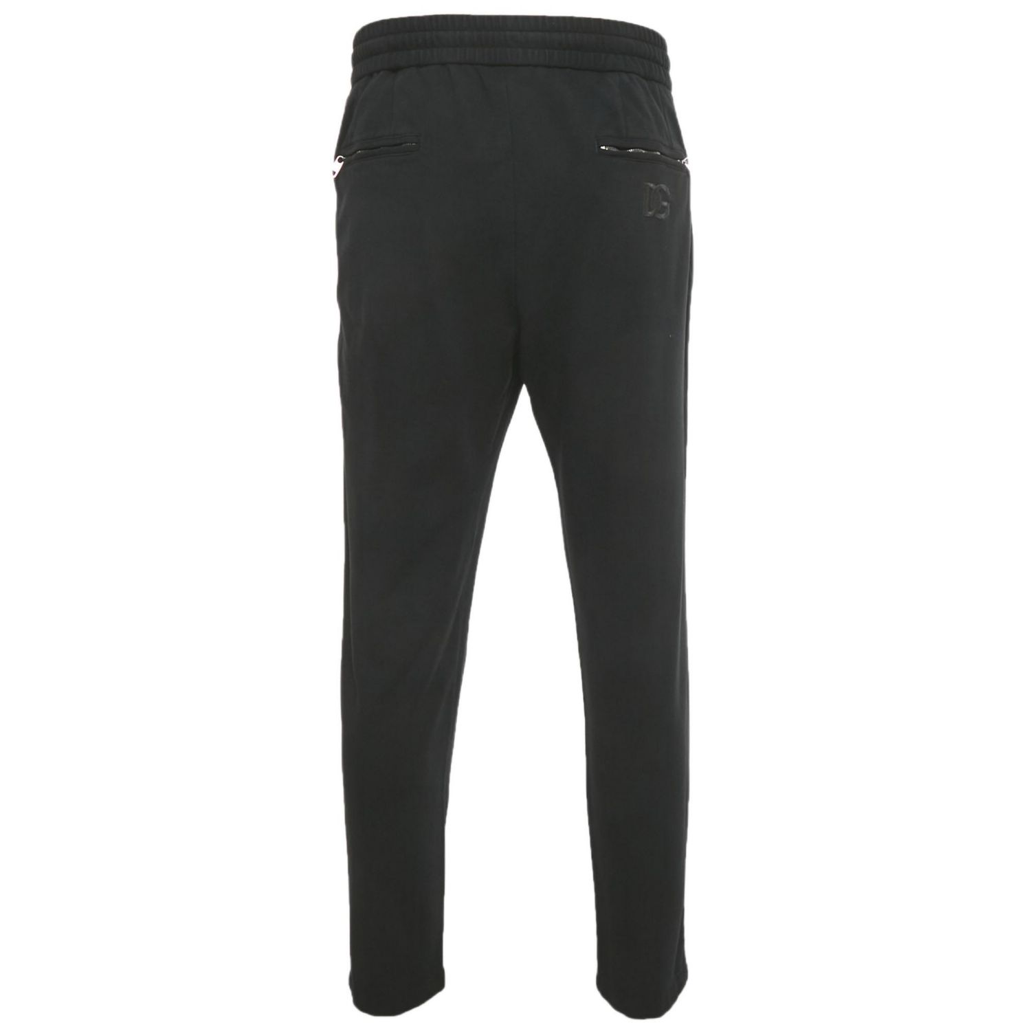 Men's Black Logo Embroidered Knit Drawstring Trousers