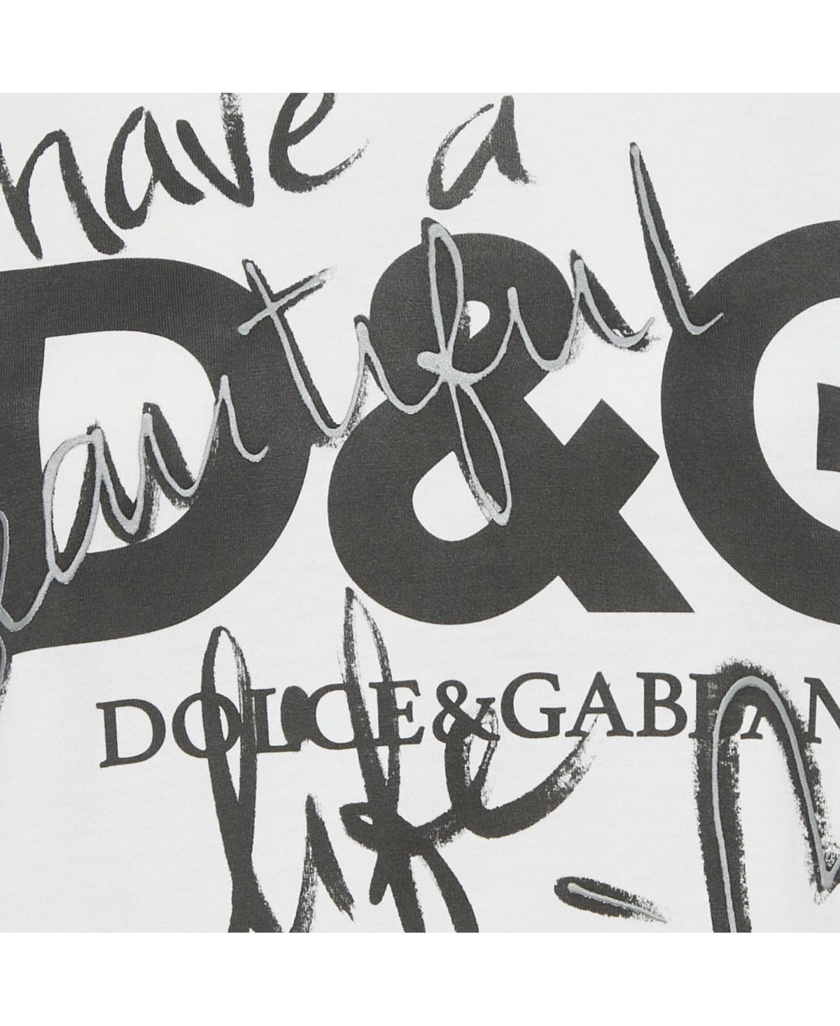 Pre-Owned Dolce & Gabbana Women's White Printed Cotton T-Shirt