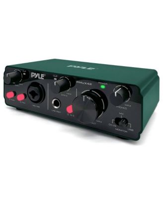 2IN 2OUT USB/ASIO Audio Interface for Recording & Podcasting (PMUX42.5) - Brunswick Green