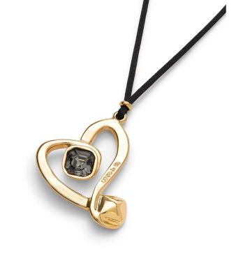 Modern Gold Plated Heart Faceted Crystal Necklace