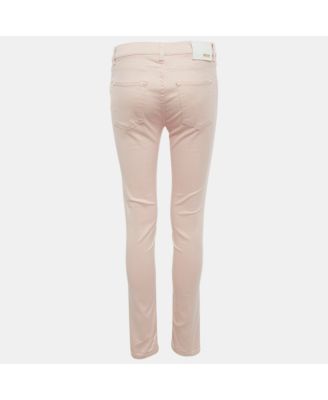 Women's Pink Cotton Low Jeans