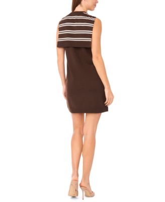 Women's Cardigan Overlay Short Sweater Dress