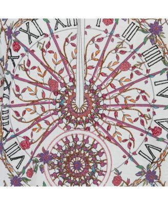 Women's White Floral Print Jersey Beaded T-Shirt