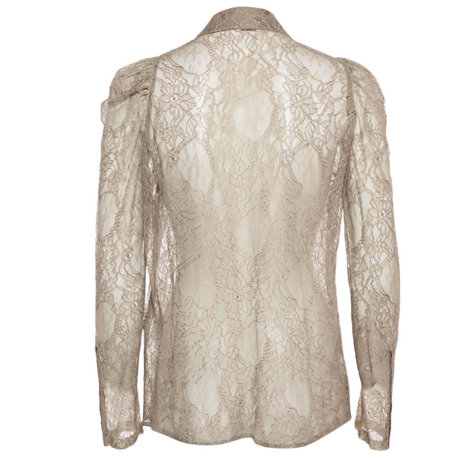 Women's Floral Lace Sheer Shirt