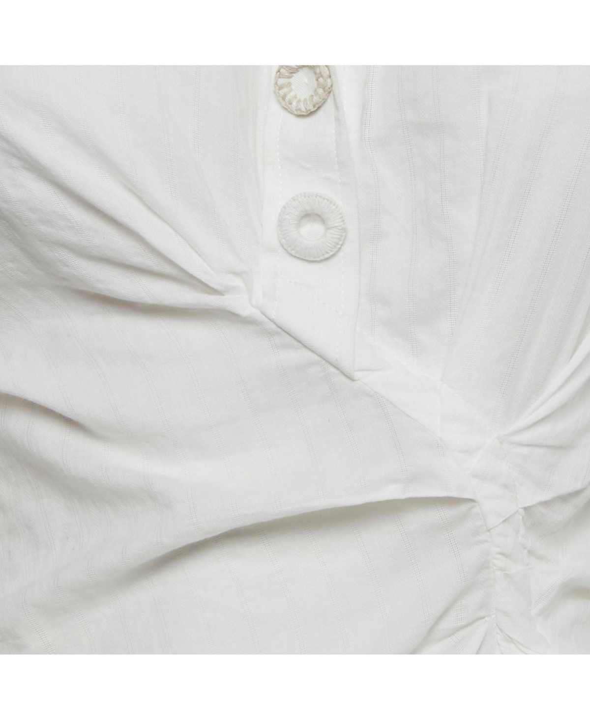 Pre-Owned Jacquemus Women's Cotton Ruched Detail La Bomba Shirt