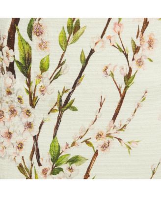 Women's White Floral Print Tweed Mini Skirt