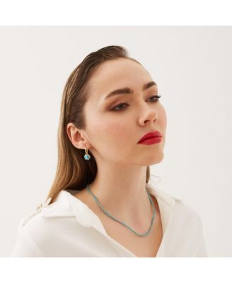 Women's Handmade Rope Braided Sterling Silver Beaded Chain Necklace