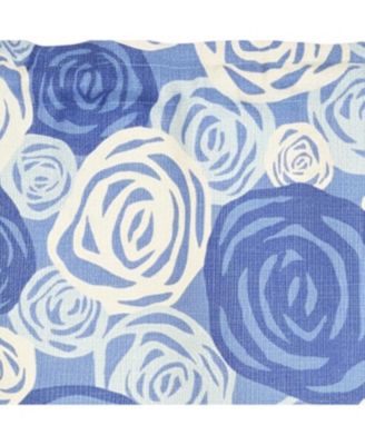 100% Cotton High Quality Rosales Tailored Window Valance with 1.5" Rod Pocket 50" W X 12" L Blue