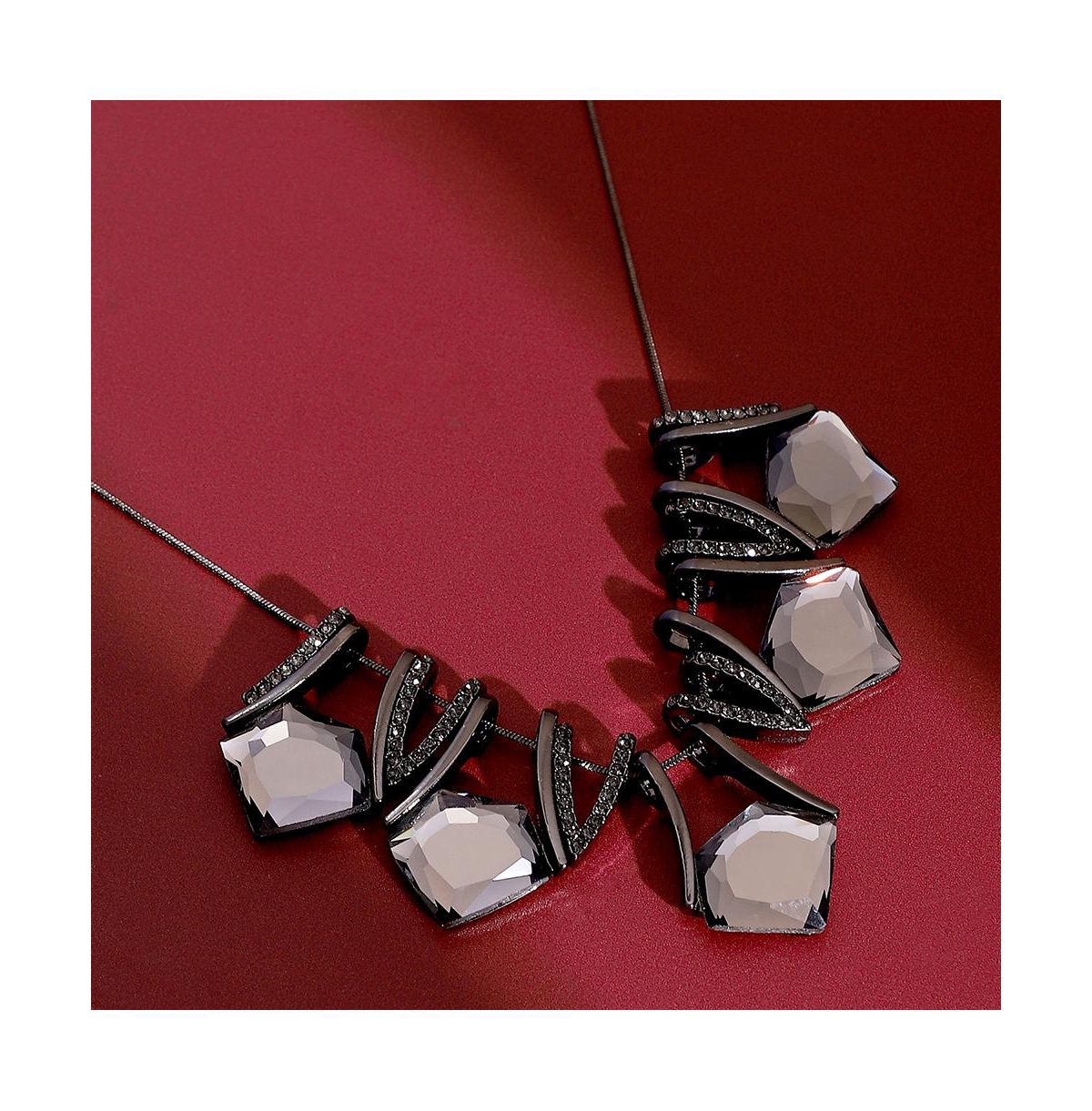 Women's The Stake-Gem Collar Necklace - Space Grey