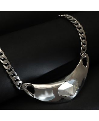 Women's The Petra-Chain Collar Necklace - Chrome Silver